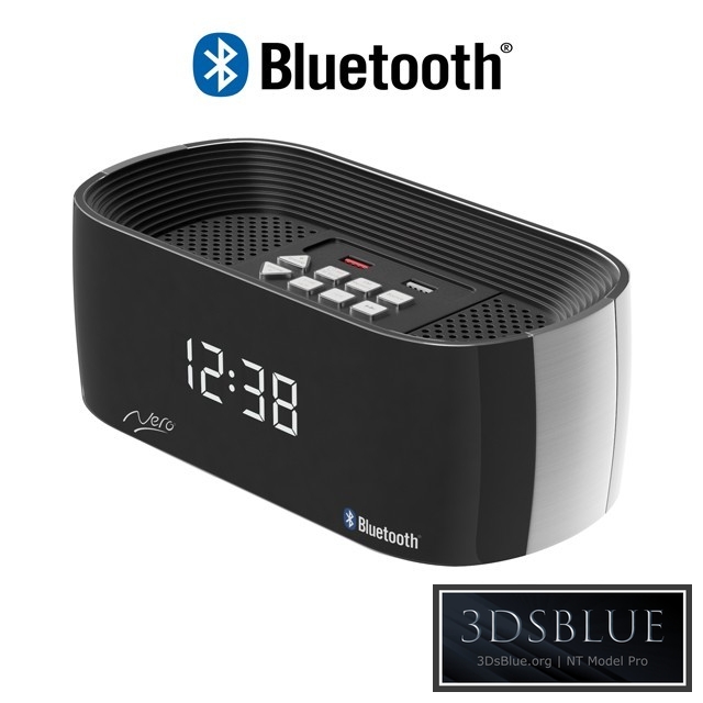 Clock Radio Titanium Bluetooth Alarm