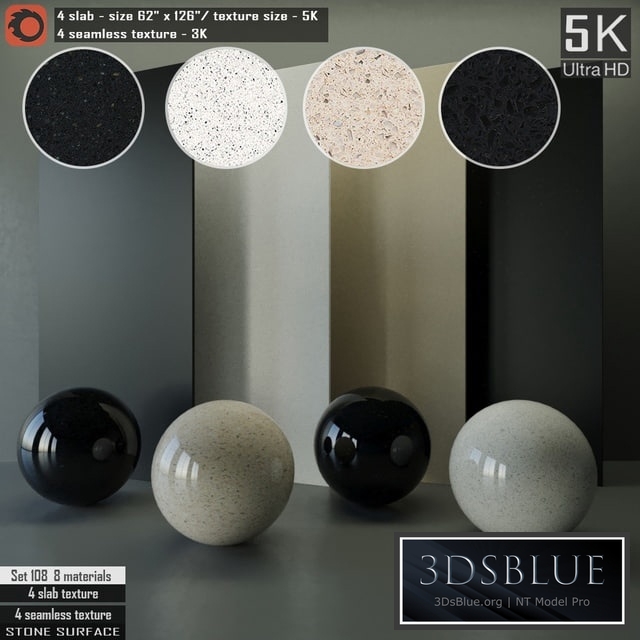 Stone Slab & Seamless texture Set 108