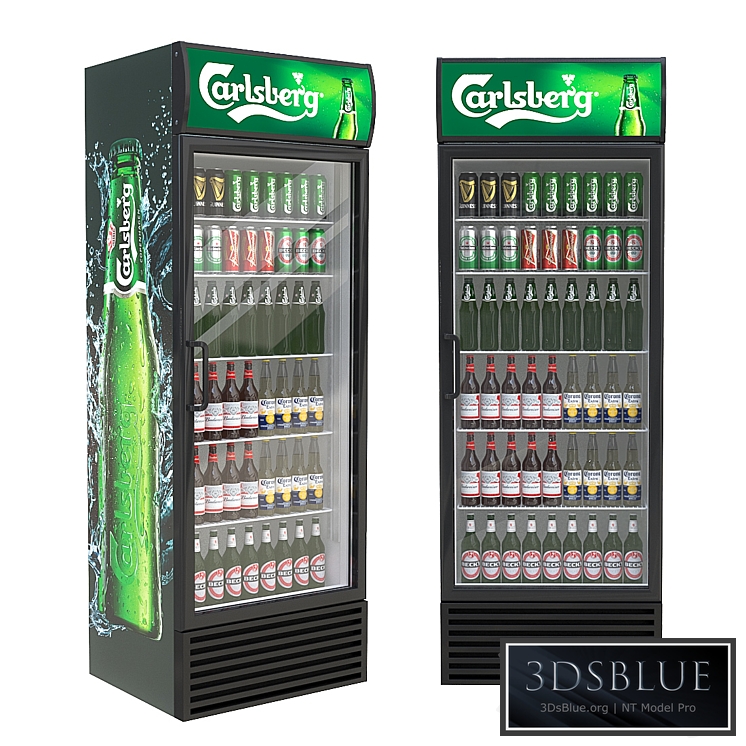 Refrigerated cabinet with drinks