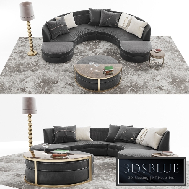 Set Vittoria Frigerio Sofa Borromeo