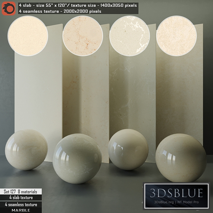 Marble Slab & Seamless texture Set 127