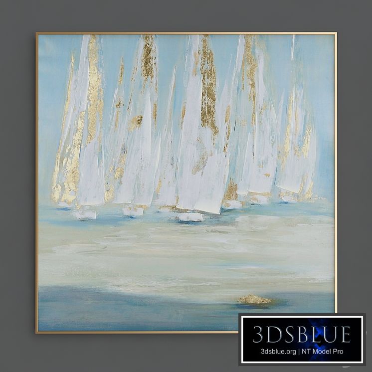 Blue And Gray Wall Art Canvas