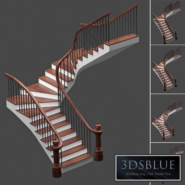 Set of stairs with 4 style