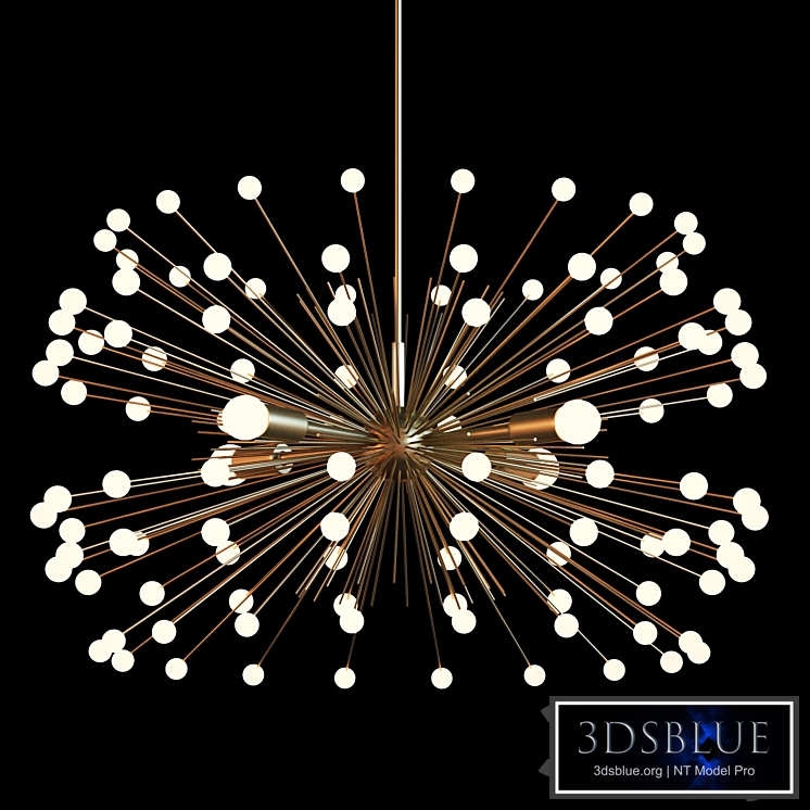 Loft concept White Beaded Urchin Chandelier Sputnik