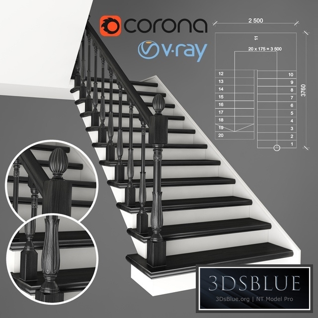 Two-staircase staircase, 2 version