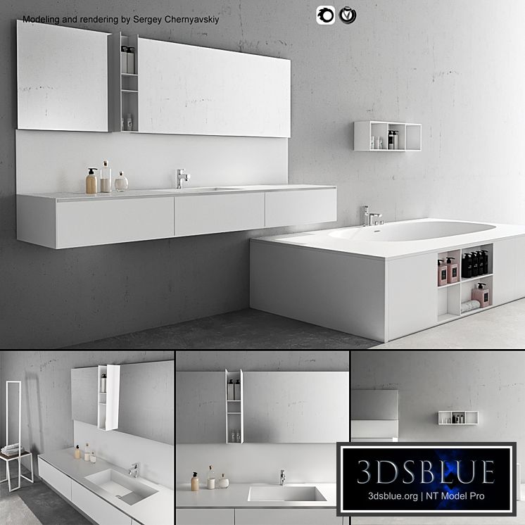 Bathroom furniture set Arcom Escape 2