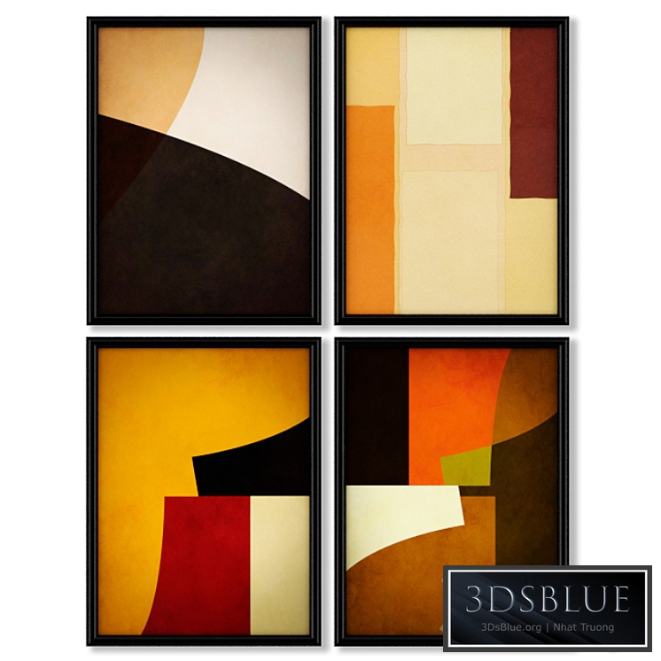 A series of posters with geometric figures.