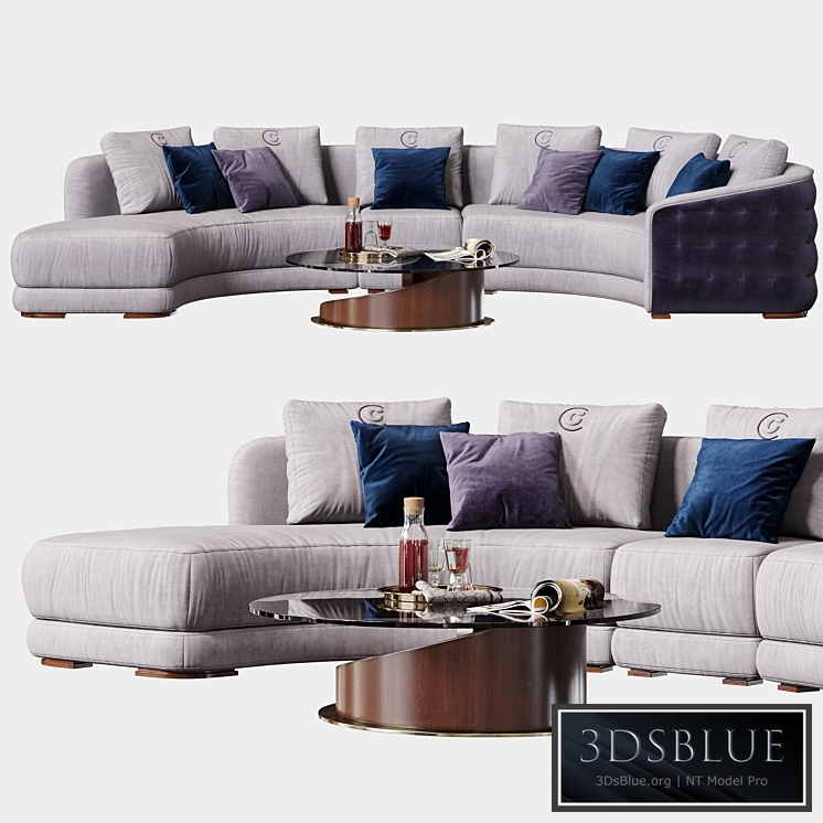 Carpanelli Contemporary Desyo Sofa Curvy Table Minerva