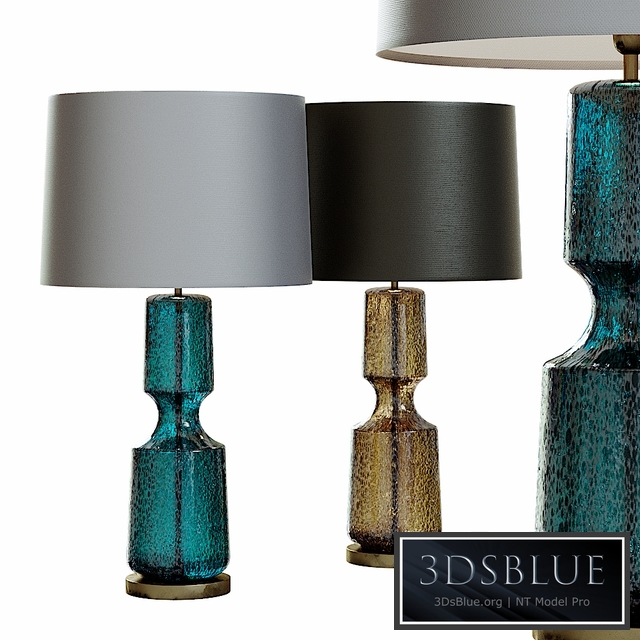 Mid Century Studio Art Glass Console Lamp.2