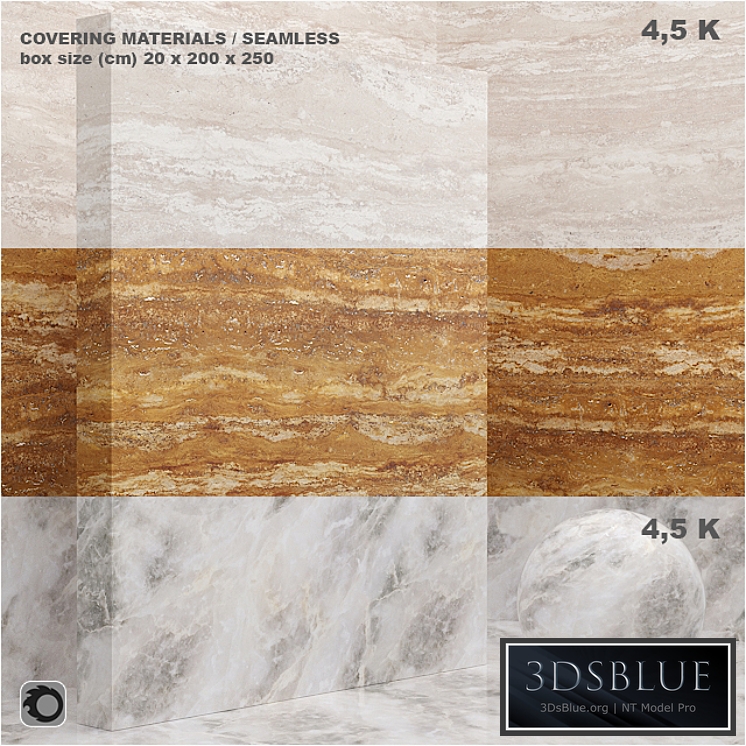 Material (seamless) - coating, marble, plaster set 44