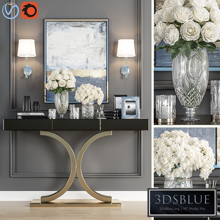 Crystal Vase Decoration set 05