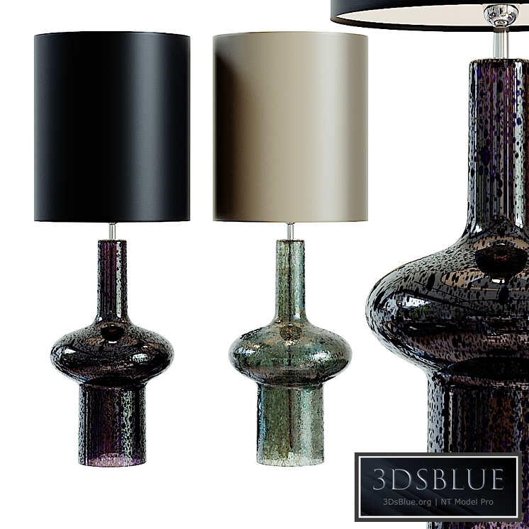 Grand Sculptural Studio Art Glass Buffet Lamp