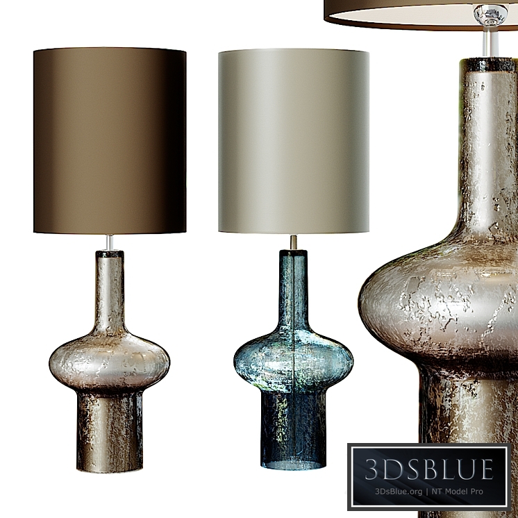 Grand Sculptural Studio Art Glass Buffet Lamp.2