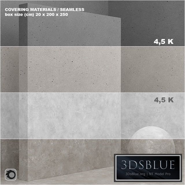Material (seamless) - coating, concrete, plaster set 49