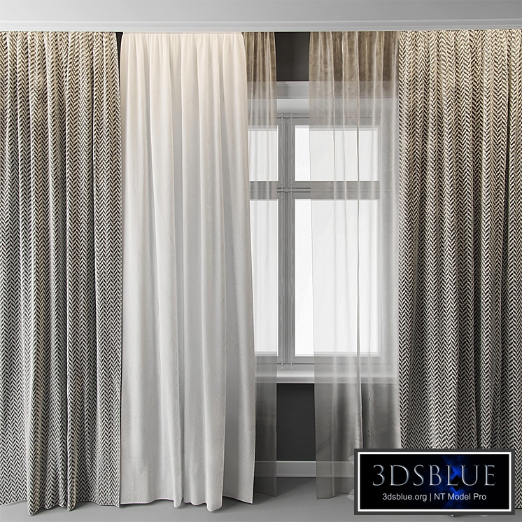 Curtains with window