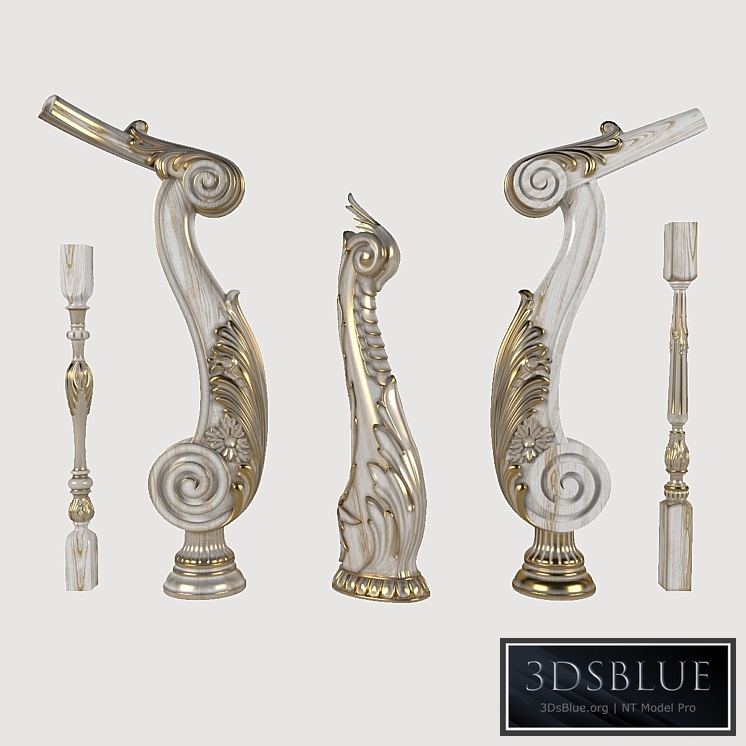 Pillars, balusters for stairs.