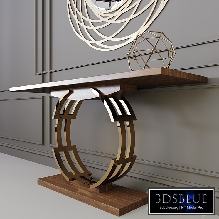 Rounded Console & Mirror set