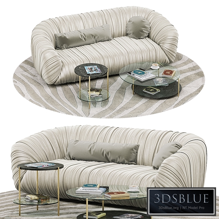 Laurameroni Drape sofa, Echo table