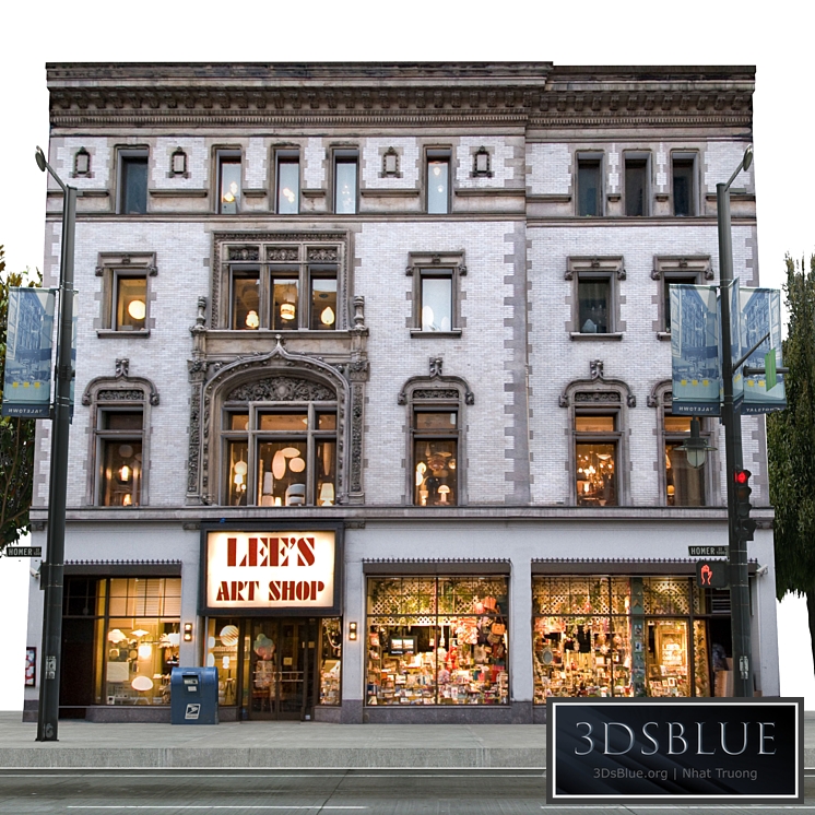 Facade for the background Vol: 6 Shop and street