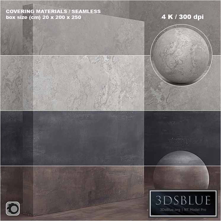 Material (seamless) - coating, stone, plaster set 54