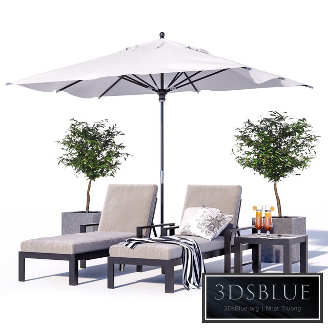Indio Metal Outdoor Furniture Set 1