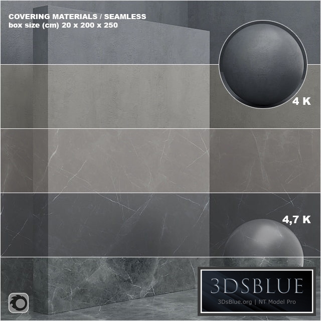 Material (seamless) - coating, marble, plaster - set 55