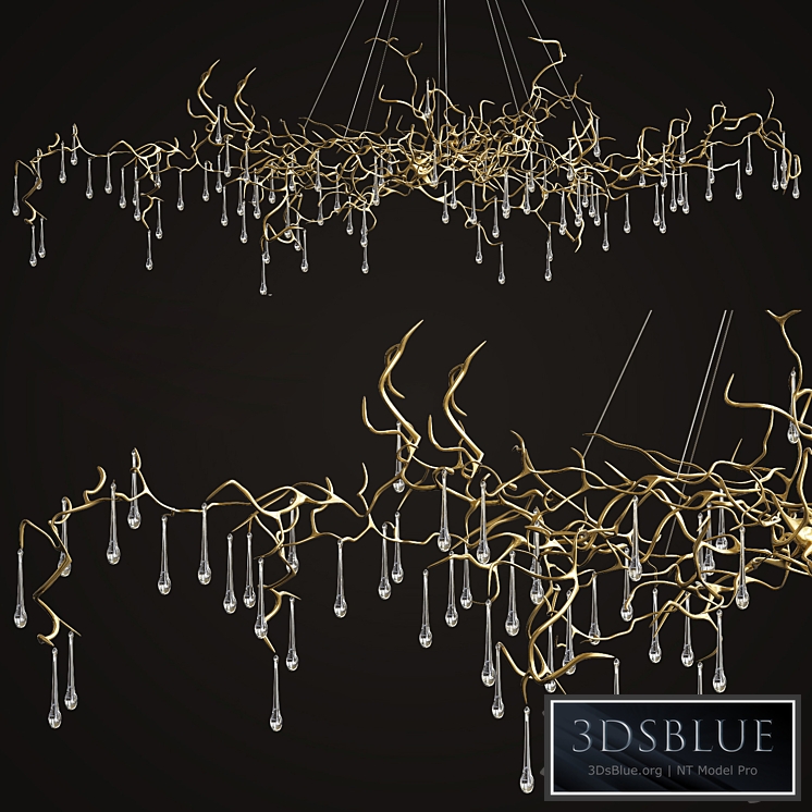 Bijout Oval Chandelier by Serip Lighting