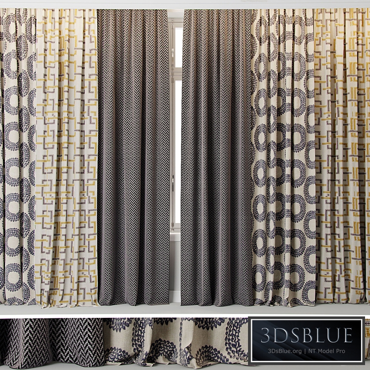 Curtain with window - 8 BLACKOUT CURTAINS