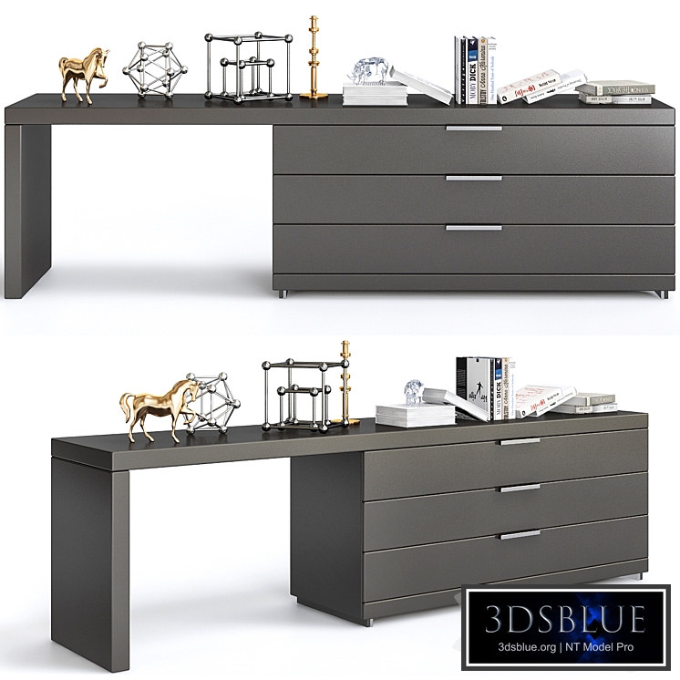 Wooden dresser DYNO DESK by Cattelan Italia