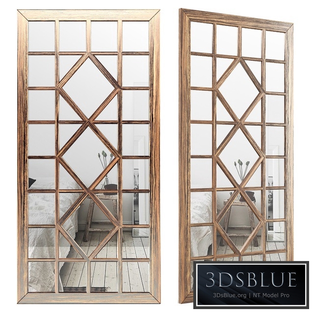 Rectangular Ivory Accent Wall Mirror LRKM2415