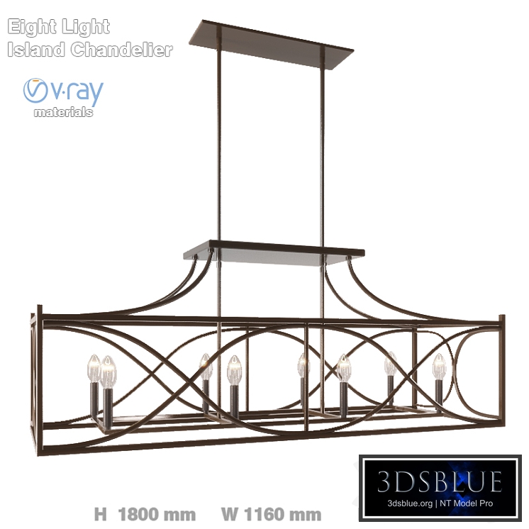 Eight Light Island Chandelier