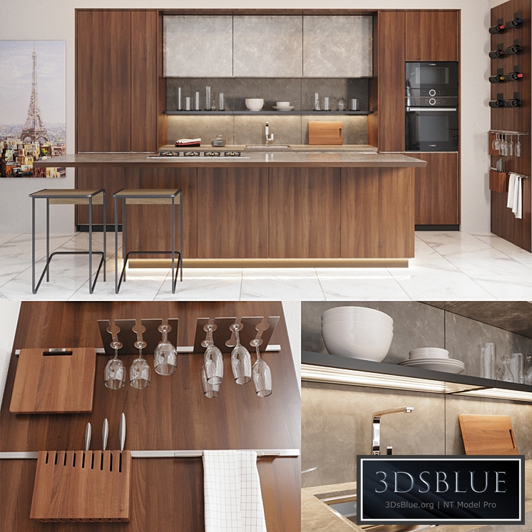 Cocina Gamadecor roble torrefacto