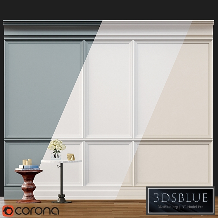 Wall molding 2. Boiserie classic panels