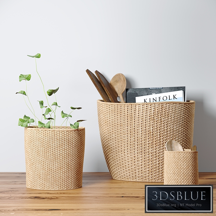 Decorative set with baskets