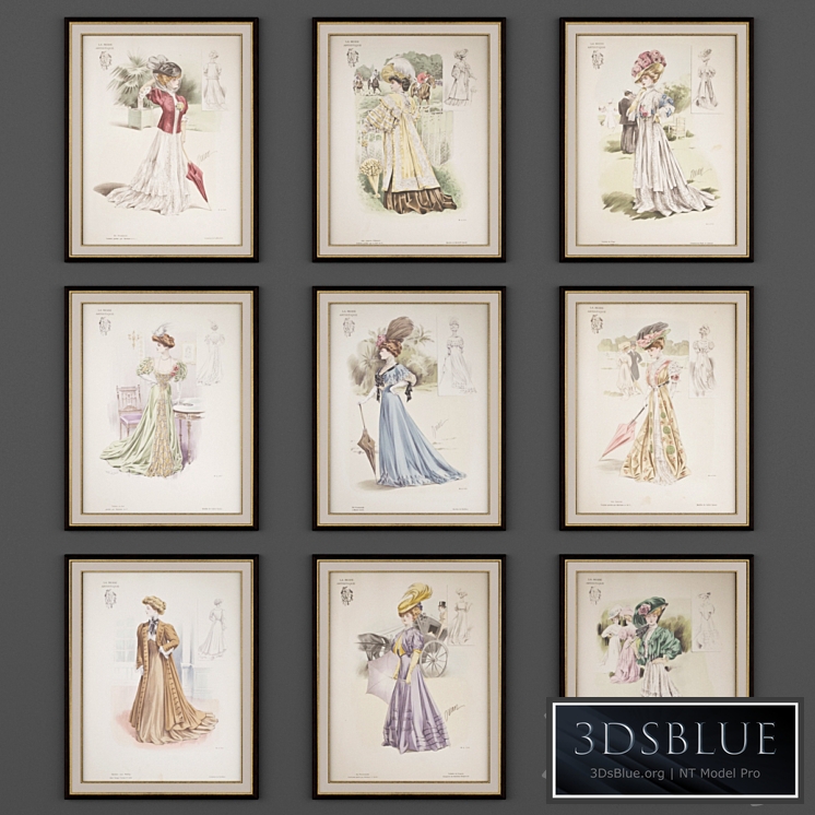 9 ancient fashion prints