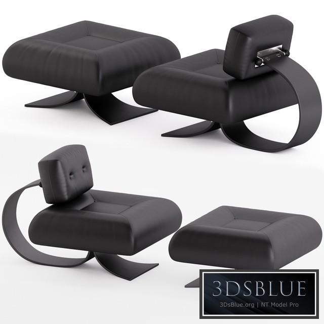 Alta Chair and Ottoman by Oscar Niemeyer