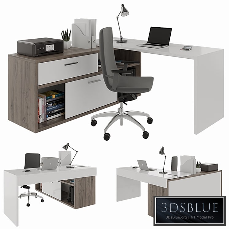 Office desk with decors