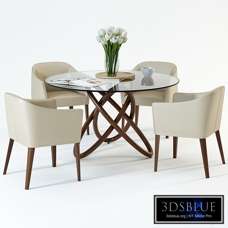 Scandinavian Designs Oleander Dining Table & Lank chair