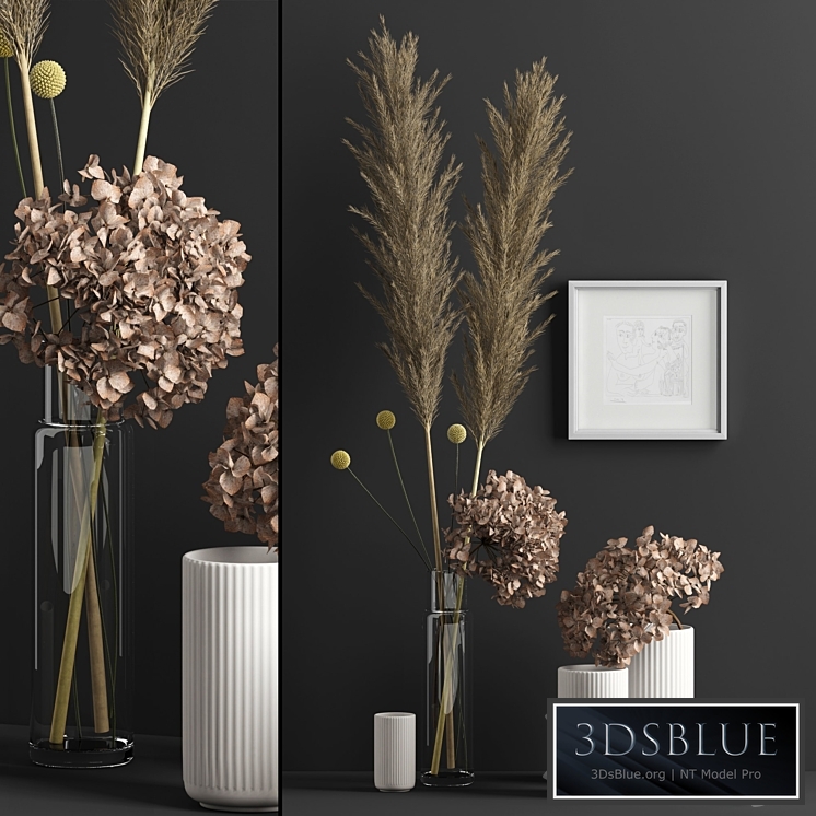 Decor with dry flowers