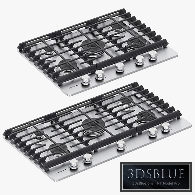 KitchenAid - 5-Burner Gas Cooktops with Griddle