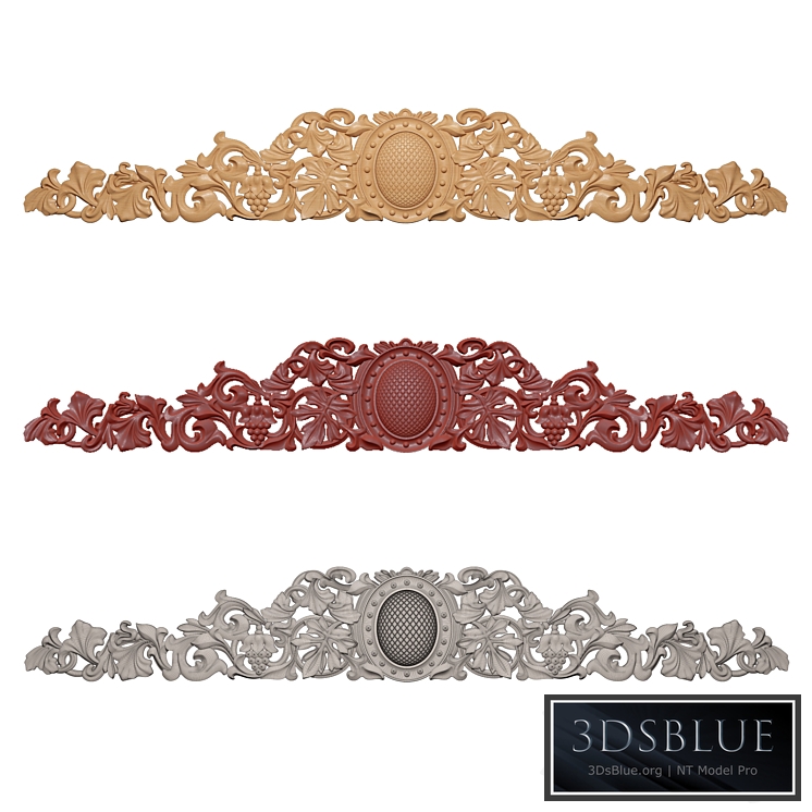 Decoration cartouche vineyard for CNC