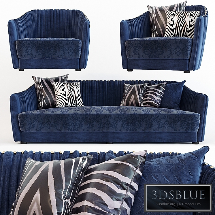 Roberto Cavalli Sharpei Sofa and Armchair