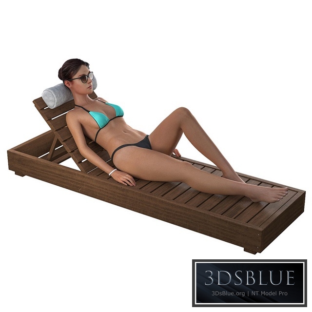 Girl on a deck-chair