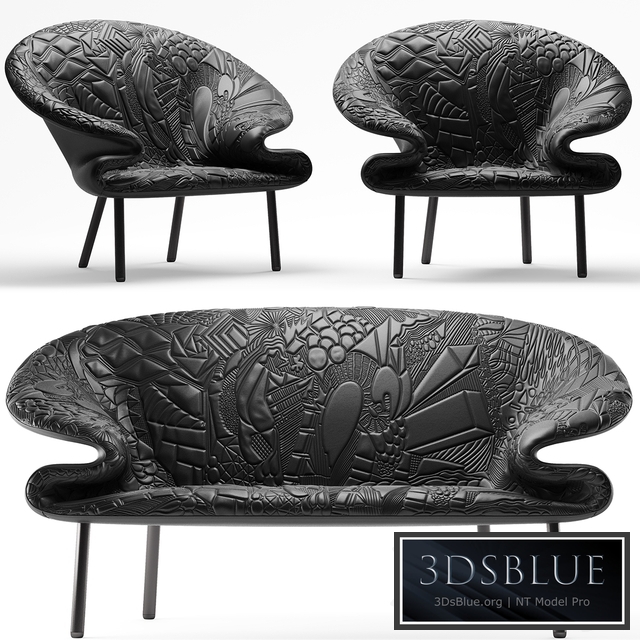 Sofa and armchair Doodle Moroso