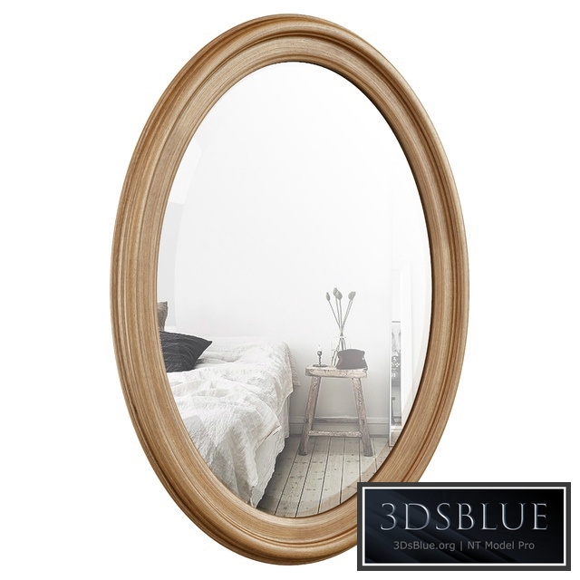 Oval Wood Wall Mirror DBHC4231