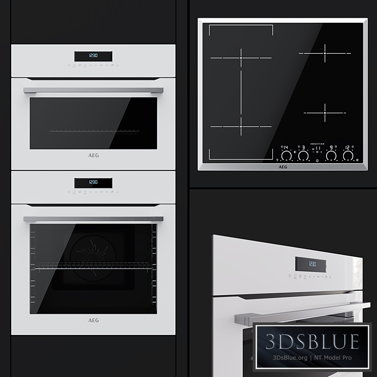 AEG - an oven BCR742350W, a compact oven KMR761000W and a hob IKK64545XB