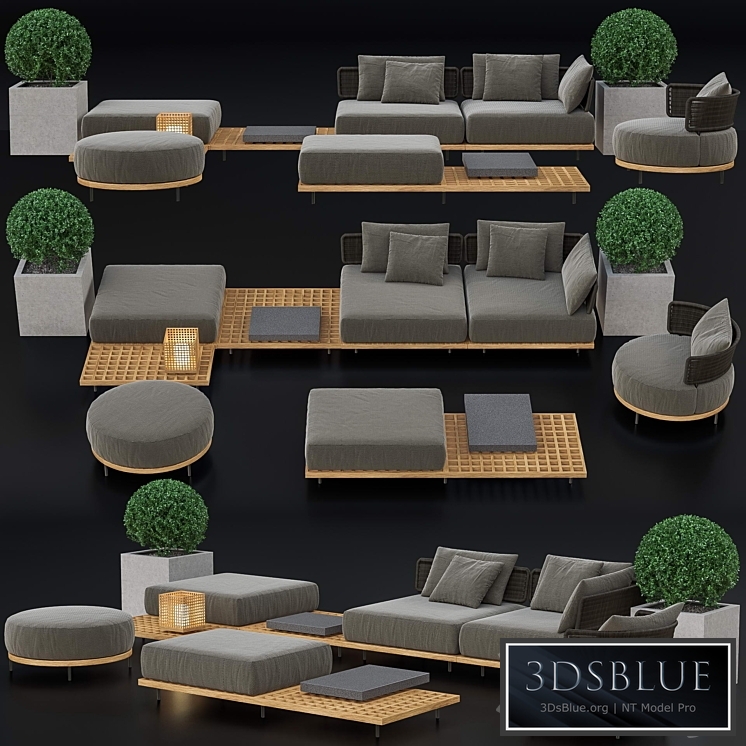 Set of Minotti Quadrado furniture