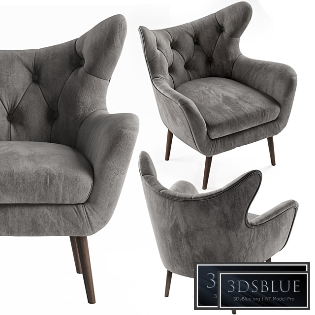  Buttoned Swivel Chair