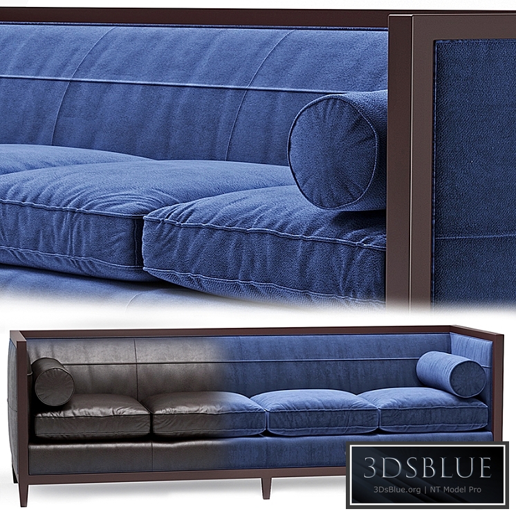 Baker Archetype Wood Banded Sofa No. 6370-98