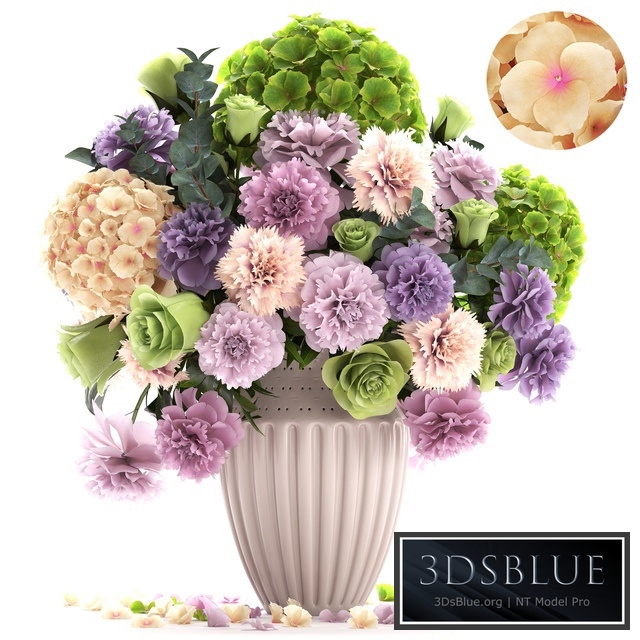 A bouquet of flowers 63. Spring flowers, vase, decor, hydrangea, peony, eucalyptus, carnation, rose